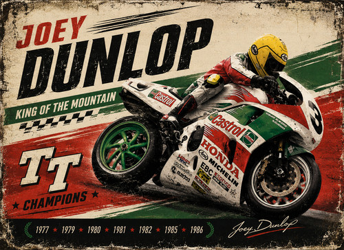 Joey dunlop races vintage - joey,
