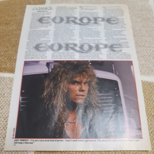 Vintage joey tempest - vintage, europe